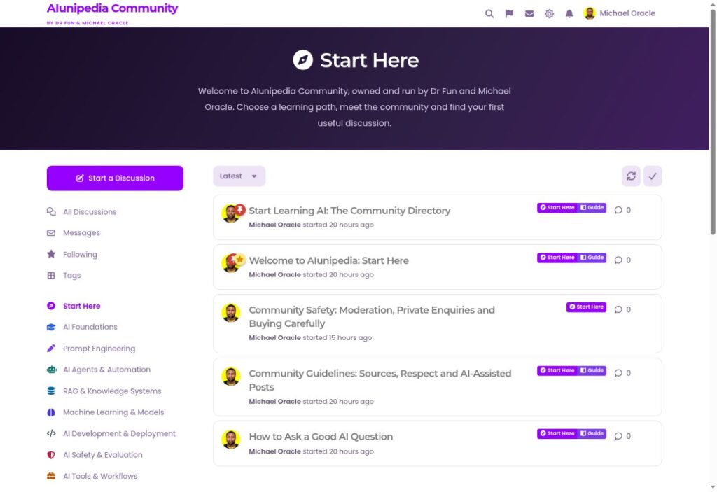 Actual live community page screenshot, captured for this project case study.